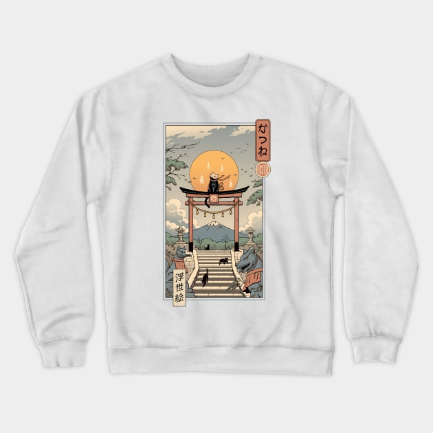 Catsune Inari Crewneck Sweatshirt by Vincent Trinidad Art